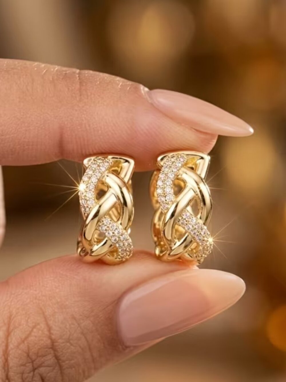 14K Gold Womens Small 2ct Diamond Hoop Earrings Ladies New 14 K Silver Jewelry